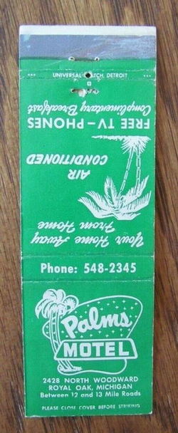 Palms Motel - Matchbook (newer photo)